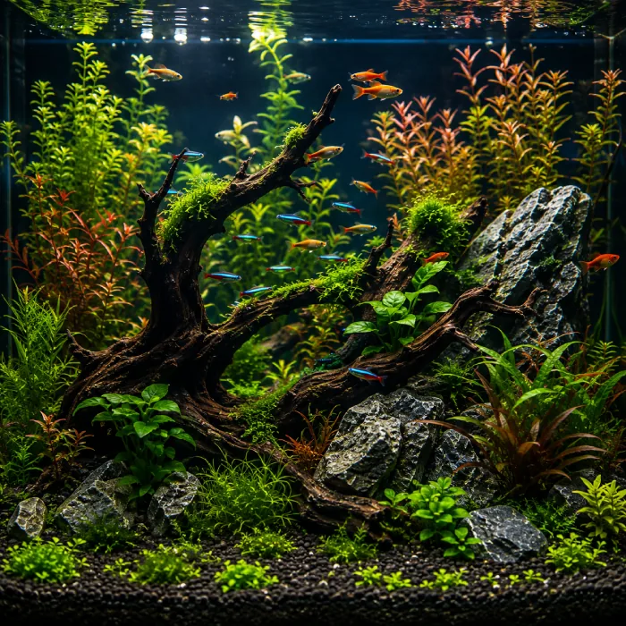 Professionally designed aquarium setup