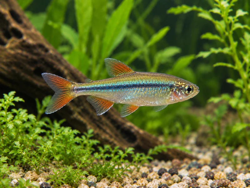 White Cloud Mountain Minnow — aquarium view 1
